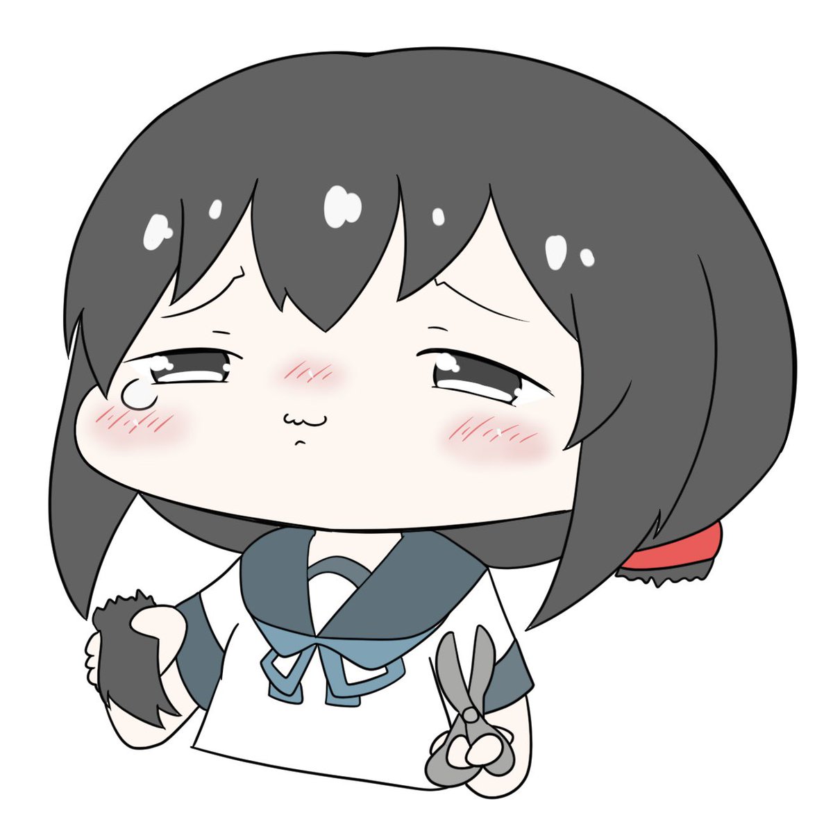 吹雪(艦隊これくしょん) 「#ほっぺの斜線は可愛い 」|ちゃんぽん♨のイラスト