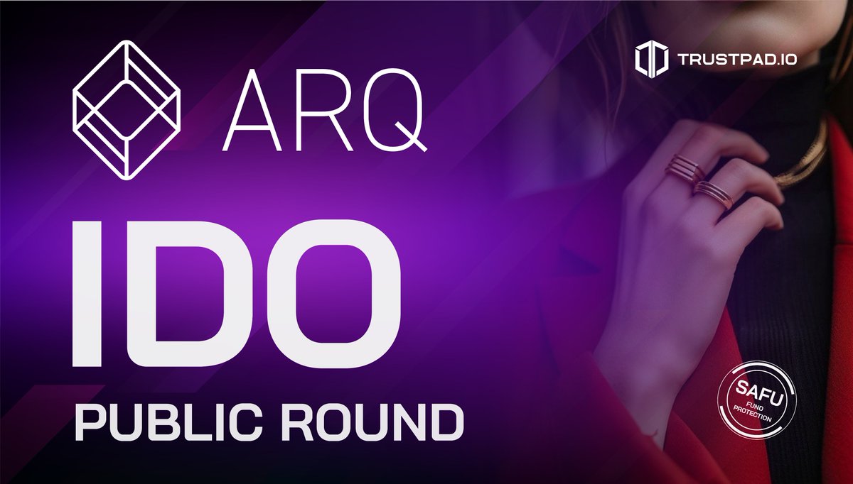 🔥 @ARQxAI IDO is Launching on @TrustPad! 🚀 #IDO starts: Apr 28, 14:00 UTC 👉 Participate here: trustpad.io/pool/arqx ✅ Min. 20K staked needed for Guaranteed Allocation. The more you stake, the higher the allocation. 🛡️ SAFU Refund Policy: 100% refund within 72 hours