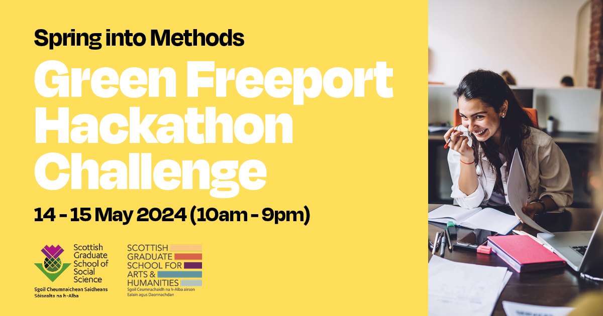 📣Postgraduate students➕Join @SocSciScotland for a FREE two-day conference @UHI_Inverness on Wed 14 and Thu 15 May where you'll get the chance to work with leaders @icf_freeport and @HighlandCouncil on a Green Freeport Hackathon Challenge: bit.ly/3vTHdPR #ThinkUHI