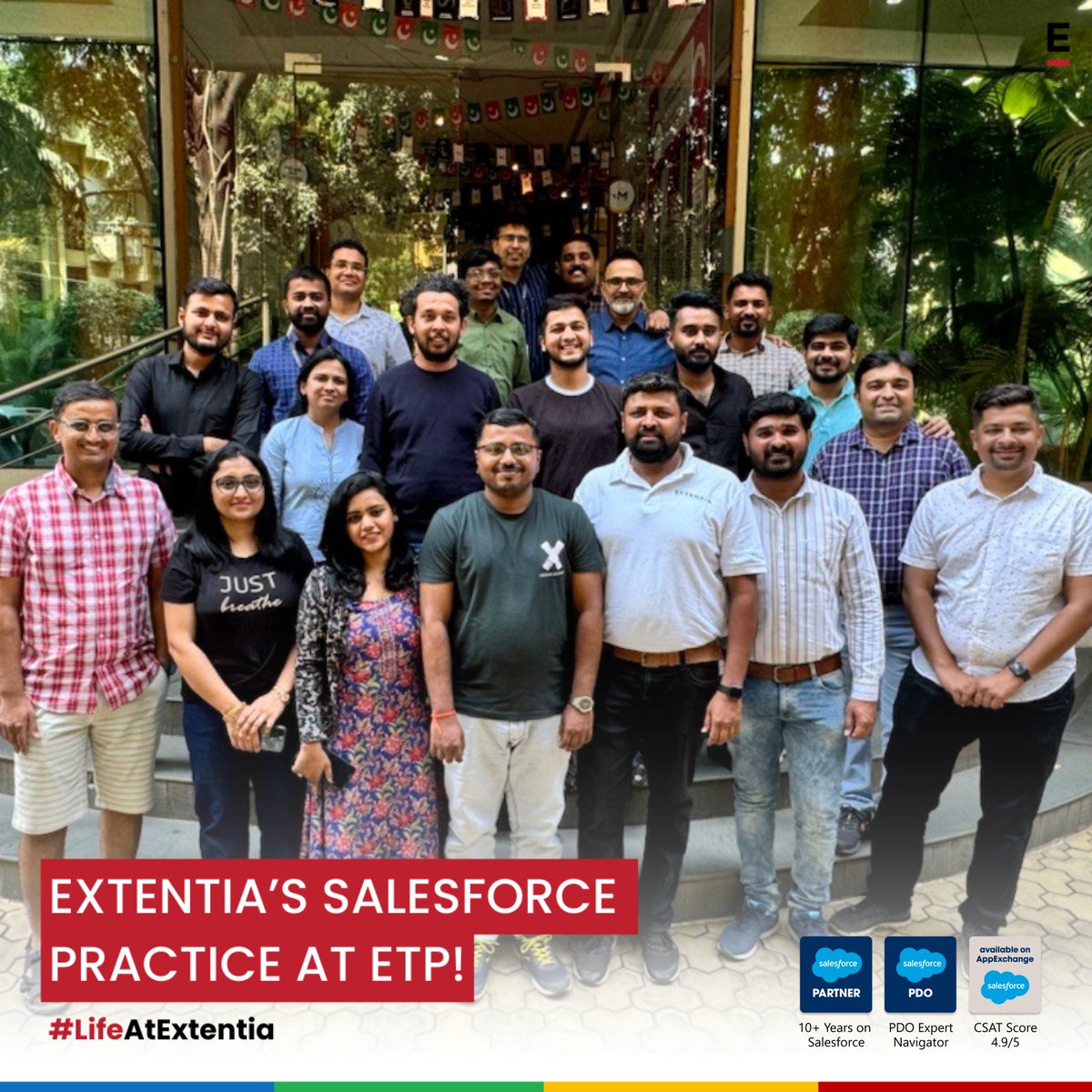 Extentia_Cloud's tweet photo. On April 11, 2024, ETP was buzzing with excitement as Extentia's #SalesforcePractice team met for a delicious lunch and spirited discussions, a winning combo! Embracing the #Extentia spirit of #collaboration, the team is energized and ready to tackle new challenges together! https://t.co/WkoKRWelIg