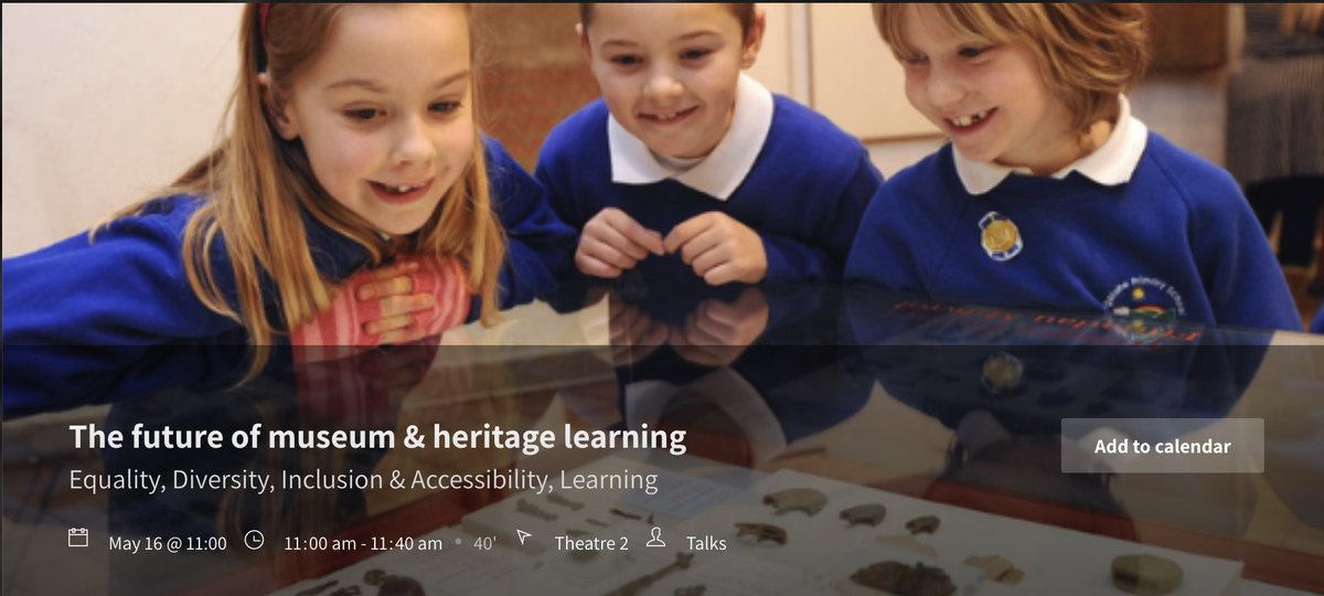 ⏰ Join us for our session The Future of Museum & Heritage Learning at 11:00 on 16 May! Details in the @MandHShow programme: show.museumsandheritage.com/2024-programme/