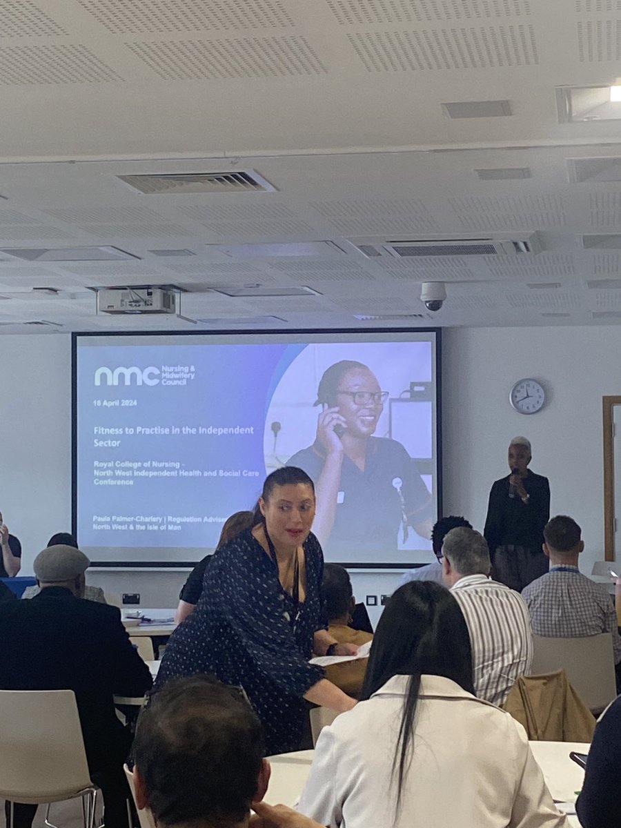 Always a topic of interest, especially in IHSC. It’s Paula Palmer-Charlery from @nmcnews here at #RCNIHSC @RCNNorthWest @theRCN IHSC Event giving us all some information on NMC Fitness to Practise.