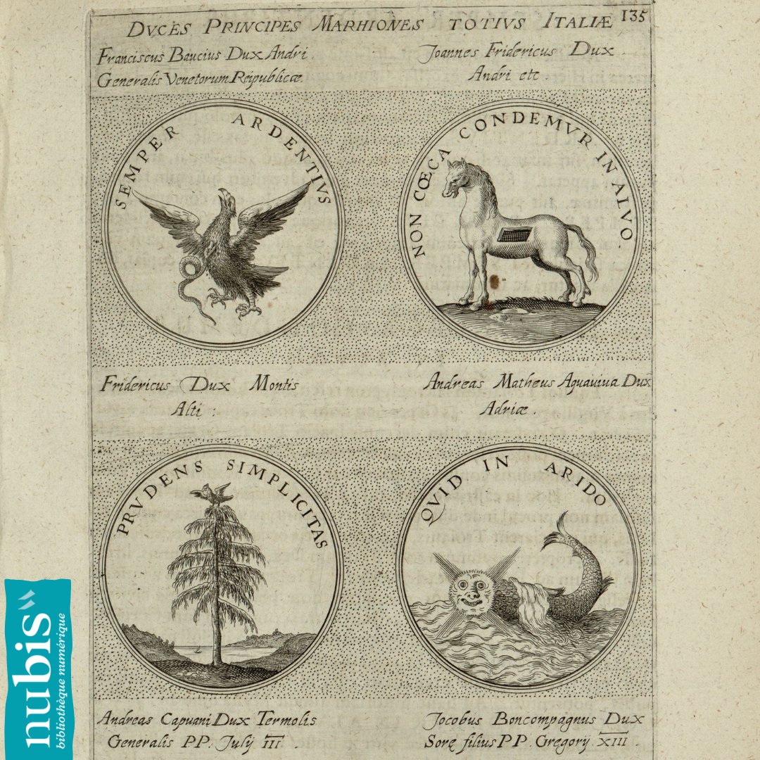 BIS_sorbonne's tweet photo. ❓ Ces gravures énigmatiques sont extraites du troisième volume de "Symbola varia diversorum principum", un #livre d’emblèmes #flamand paru entre 1601 et  1603. #NuBIS 1/5 👇
➡️ Volume 2 : https://t.co/6qNRfy7PVH 
➡️ Volume 3 : https://t.co/palz4GuzoS https://t.co/SokW9I0JjG