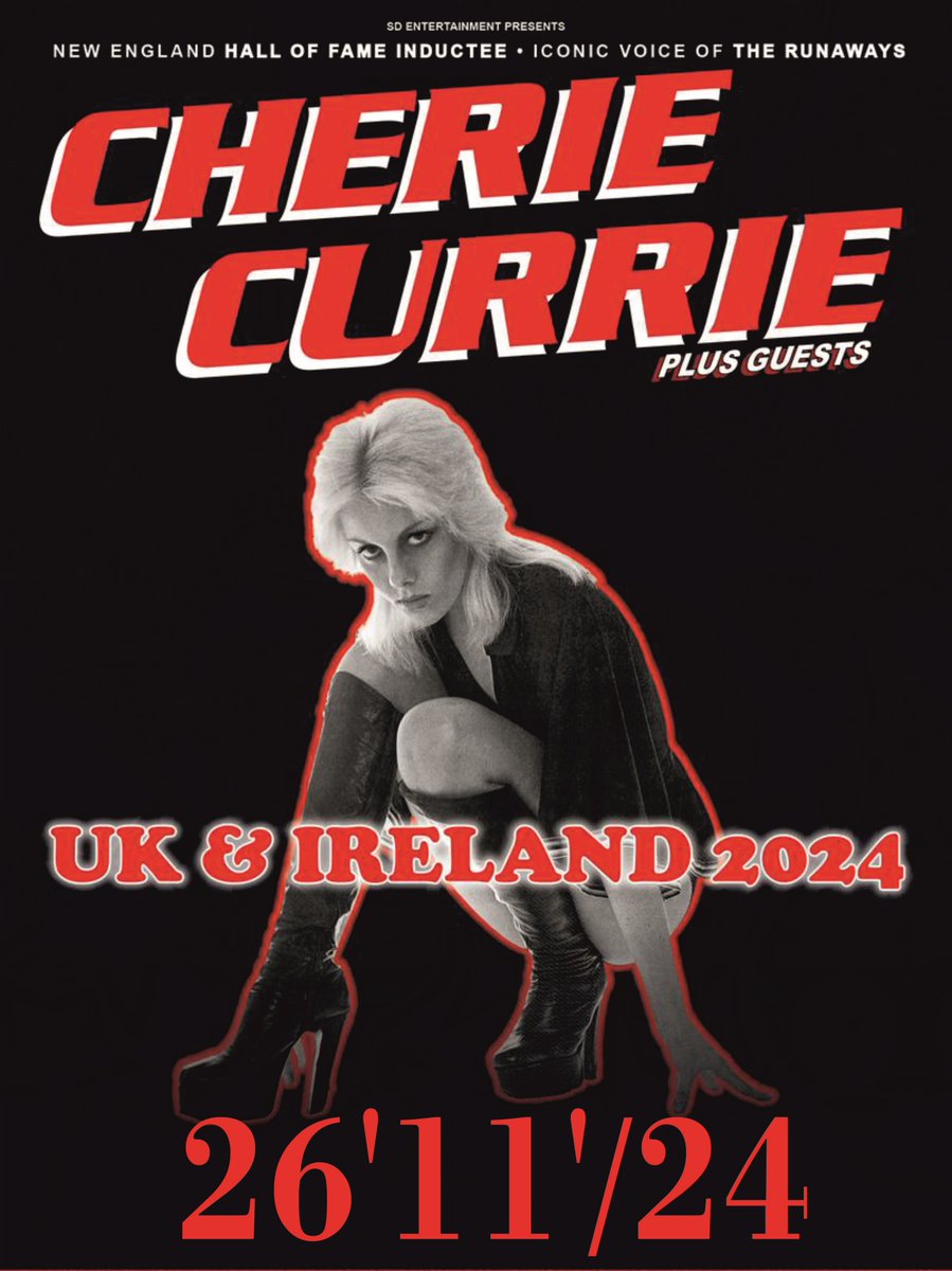 Edinburgh date announced for @CherieCurrie3 The Iconic voice of The Runaways Plus special guests Coming to @BannermansBar on 26th November 🎟️Tickets available t-s.co/che10