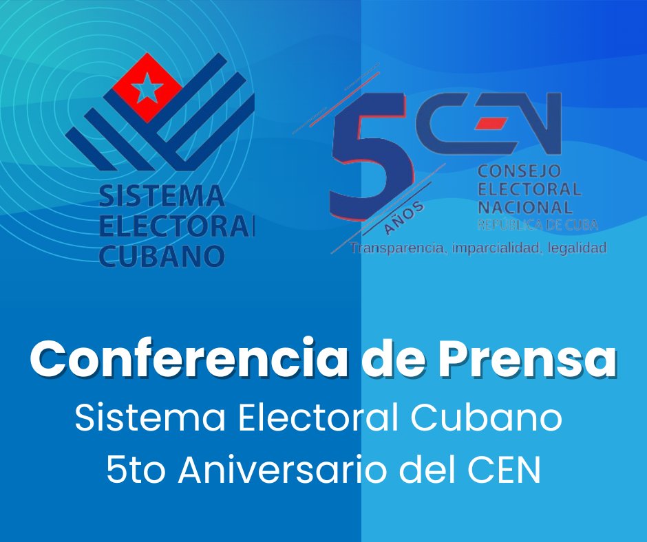 Elecciones_Cuba's tweet photo. Los procesos que organiza, dirige y supervisa el #5CENCuba  en el año del 5to Aniversario y la campaña de comunicación, fueron temas con la Prensa. 
Hoy lanzamiento a las 10:00 a.m. del concurso literario. 
Manténgase al tanto. #JuntosPorLaDemocracia https://t.co/5RLchP9wuv