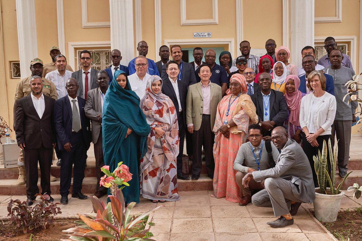 April 16, 2024, Nouakchott, Mauritania - FAO Director-General QU Dongyu bilateral greeted by FAO Mauritania Staff ( Nouakchott - Mauritanie ). @FAOMauritania @FAODG @ONUMauritanie