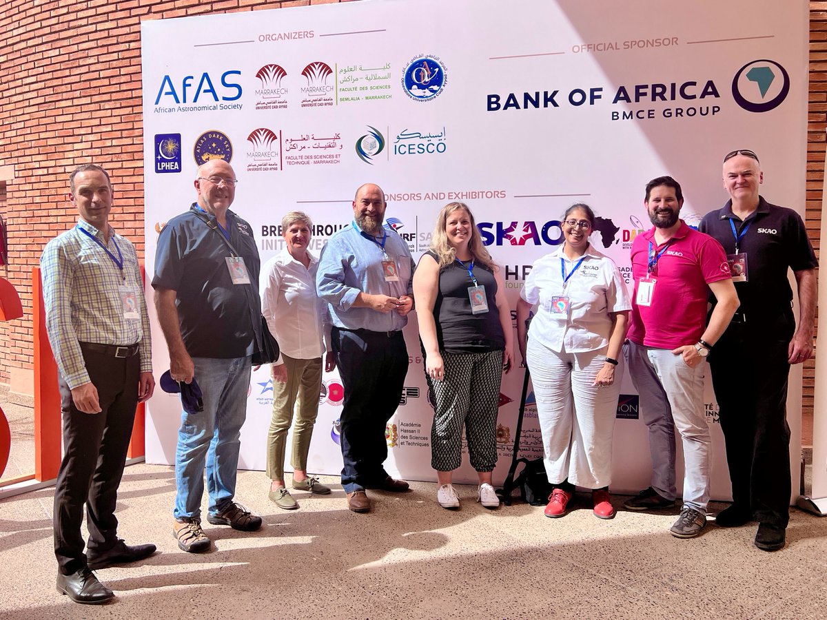 We're at @AfricaAstronomy's #AfAS2024 in Marrakech, Morocco this week! It's been a great opportunity to discuss #SKAscience, #SKAconstruction progress and wider impact with the African astronomical community, as well as opportunities to get involved!