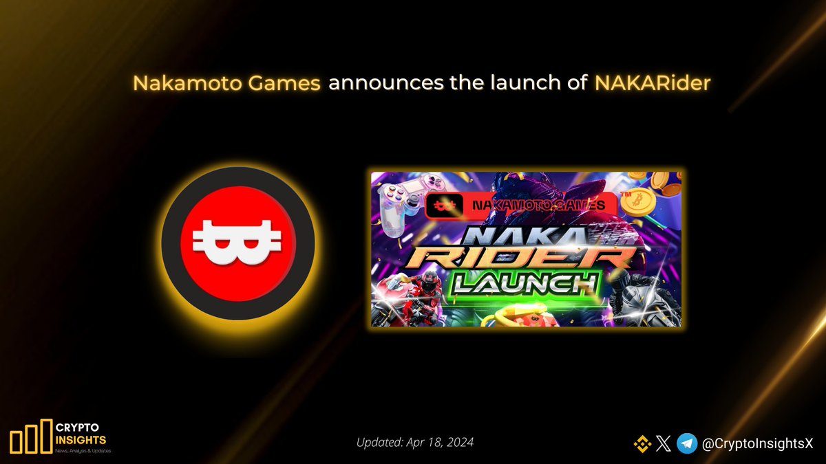 📢 @NakamotoGames announce the launch of a community favorite — #NAKARider Combining racing thrills with strategic depth and action-packed gameplay, #NAKARider is set to bring even more fun & thrill to their ecosystem. 🕔 Set Your Alarms! Launching today at 05:00 PM (GMT+7) 💰