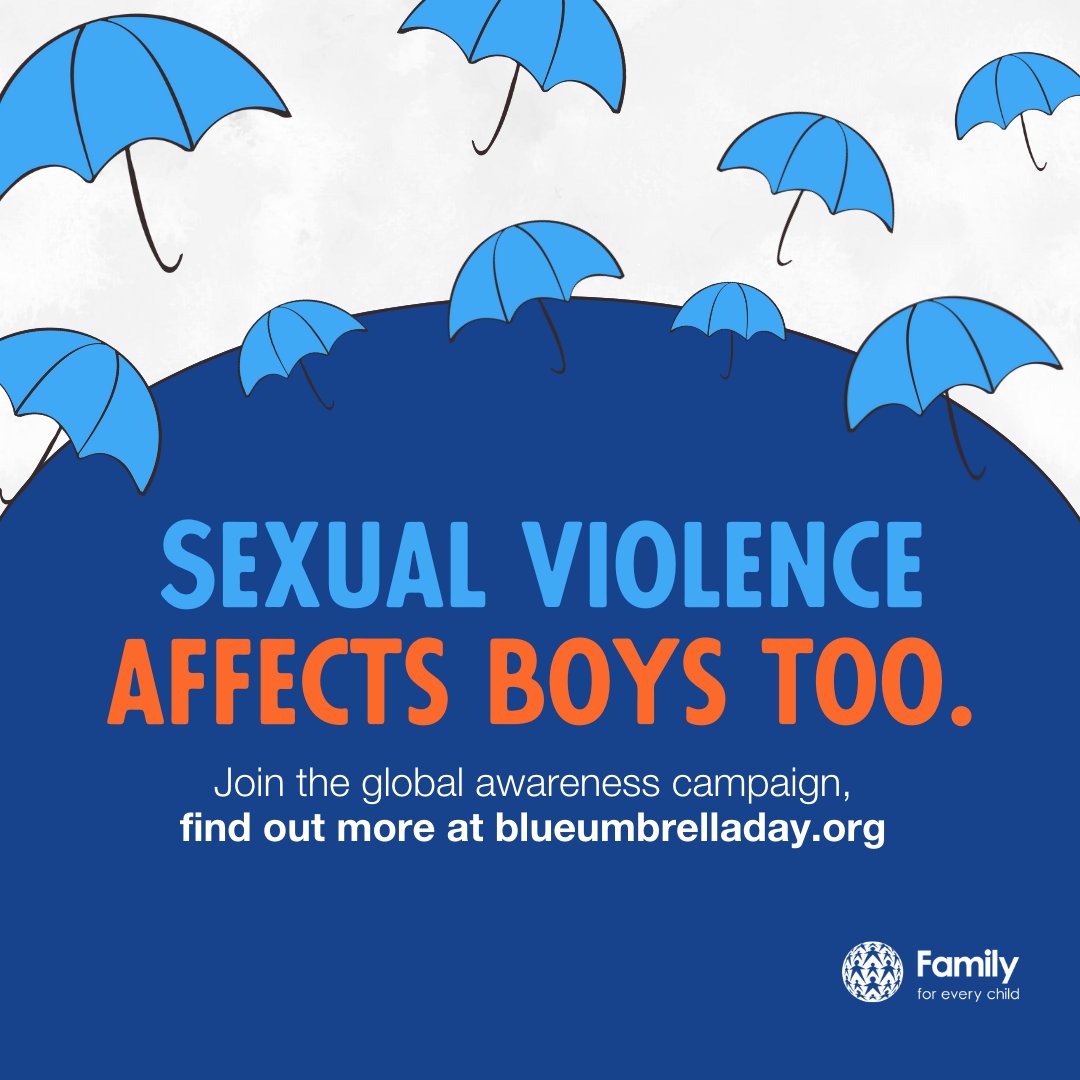 Sexual violence affects boys, both online and offline and there's always more we can do to prevent and protect them. What systems do you have in place to ensure boys affected by sexual violence are seeking the support and services they need? @FFEveryChild #blueumbrelladay