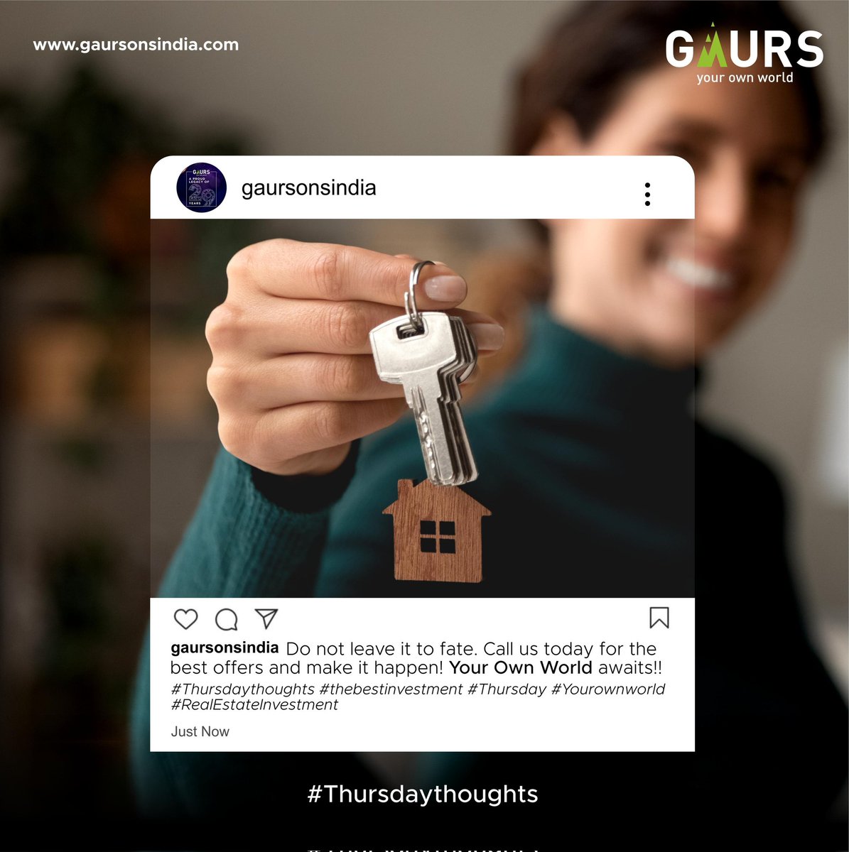 Why leave your property destiny to chance? Hunt down the hottest deals and turn your own world into reality! 🏡🏘

#PropertyHunt #MakeItHappen #thursdaythoughts #bestproperty #Propertydeals #Gaurs #Gaursons #GaursonsIndia