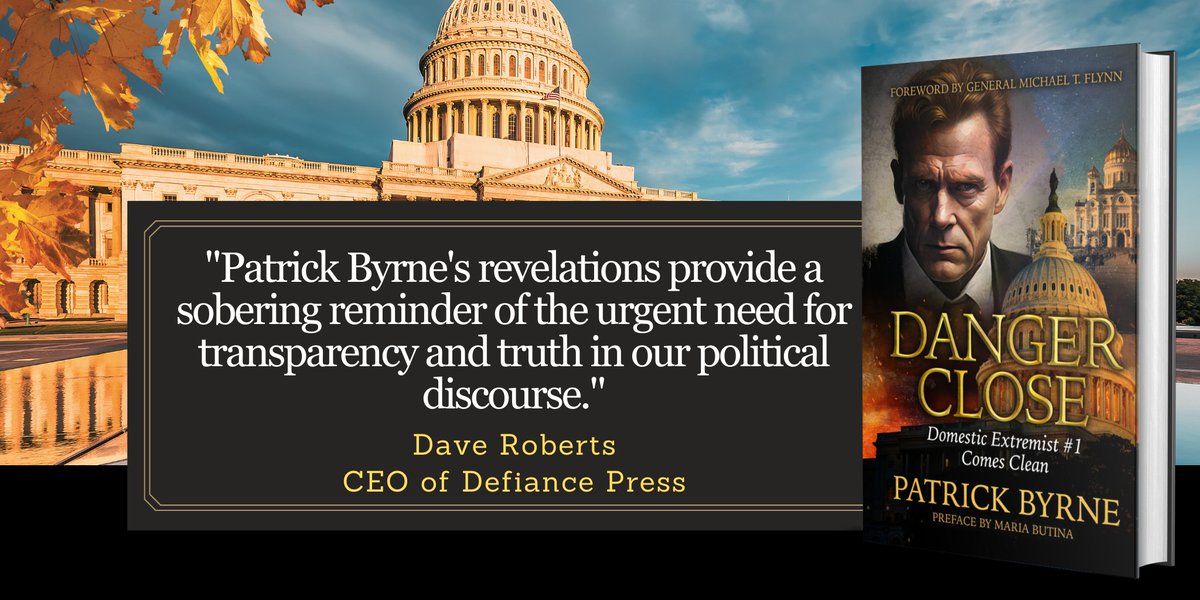 The revelations that Patrick covered as an Asset for the USG, I found to be very intriguing. Patrick is an amazing Patriot. S. Black Amazon Reviewer 5-Stars defiancepress.com/product/danger… #MustRead @PatrickByrne @BreitbartNews @Snowden #TruthMatters #DangerClose #GeneralFlynn