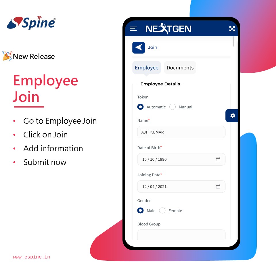 Streamline onboarding with our Employee join feature. Simplify data entry and document management. Upgrade your HR process today!

#spinesoftware #HRmanagement #onboardingmadeeasy #hrmsoftware #humanresources #humanresourcesmanagement #humanresourcesconsulting #hrmanager #evm