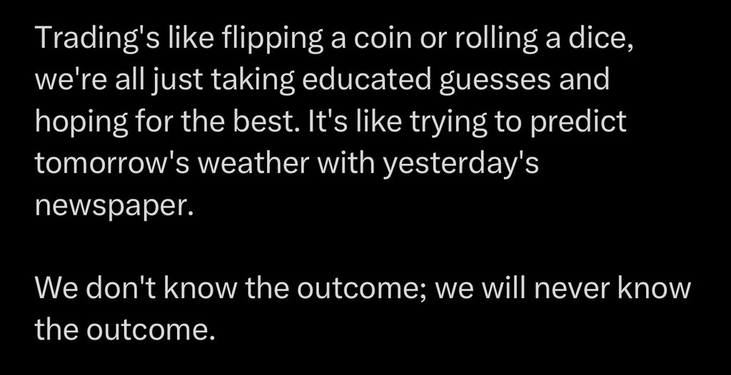 Quick question to all traders out there. The following statement has always sparked curiosity. Do you consider this statement to be true or false? ⤵️