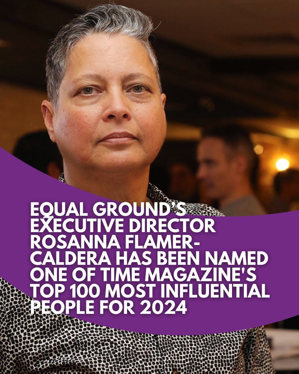 GiveOut are proud to celebrate Rosanna Flamer-Caldera of @_EQUALGROUND_ for being named one of Time Magazine's Top 100 most influential people for 2024. We are honoured to have worked with Rosanna over the years, including as a former member of our Board of Trustees.