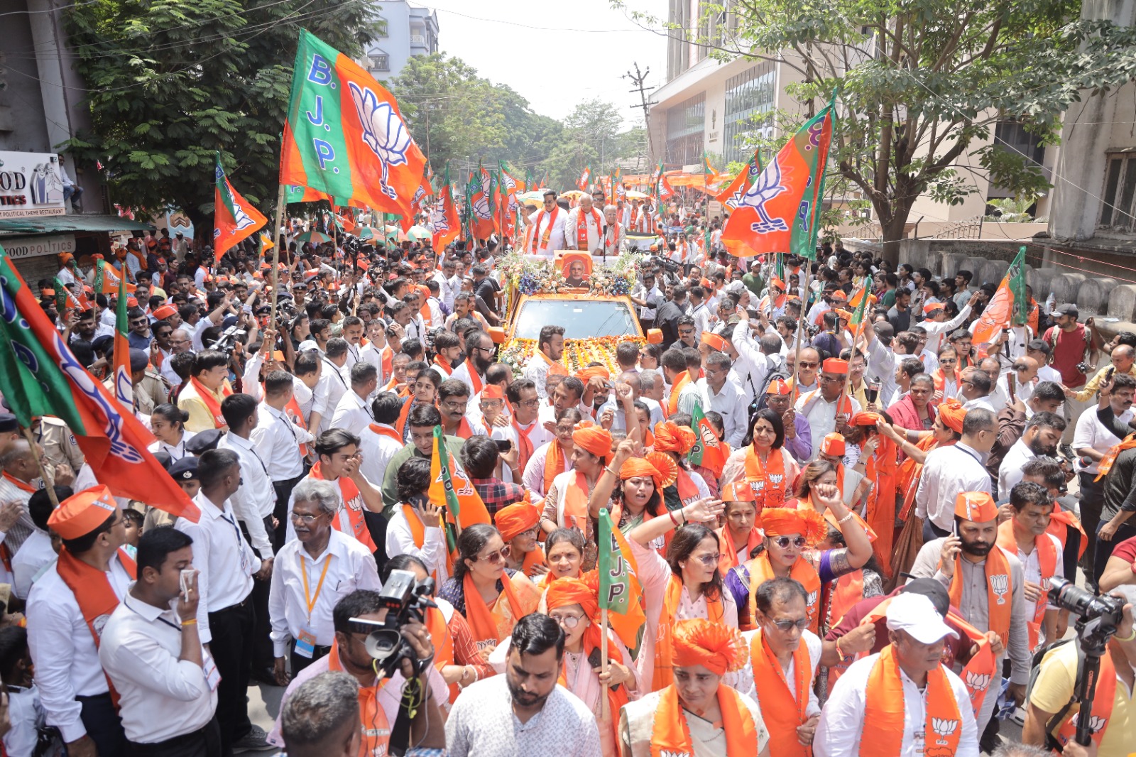 Gujarat BJP Chief Patil holds road show in Navsari