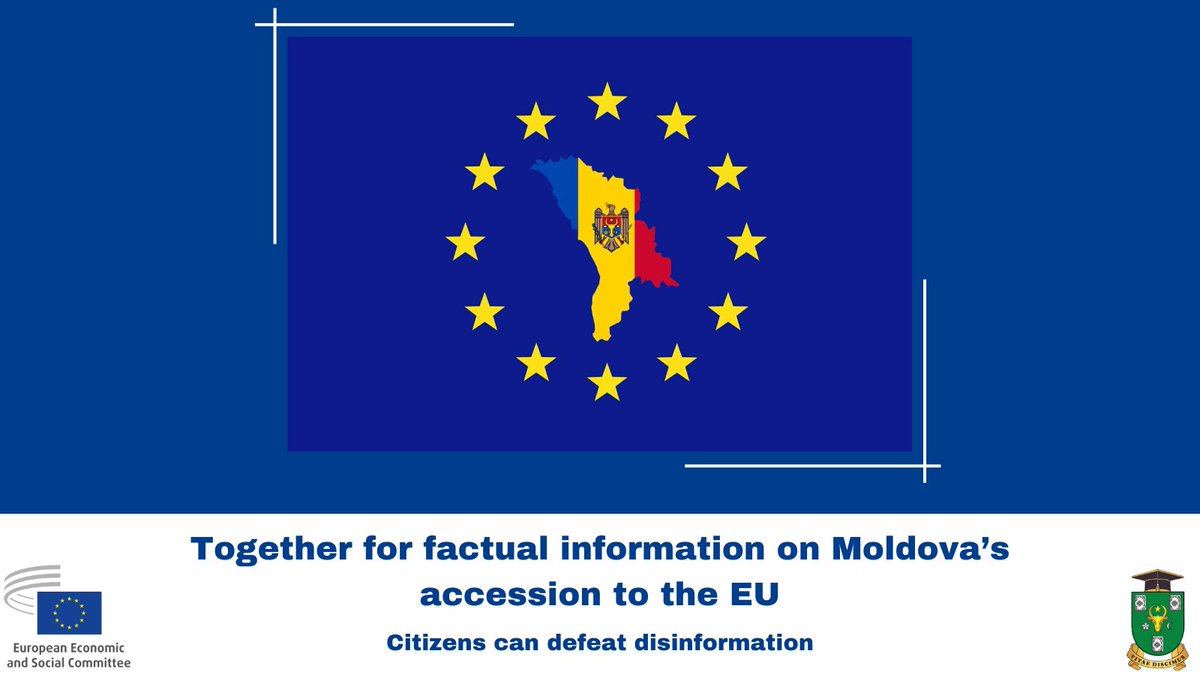 ✊🏼#EUCivilSociety can defeat disinformation! EU & Moldova together can face the tide of #disinformation campaigns targeting the continent & Moldova EU accession! 🇪🇺🇲🇩 🔴Check our campaign 🖥️📱 👉eesc.europa.eu/EESCvsDisinfo #CivilSociety in action ❗️ #EUvsDisinfo