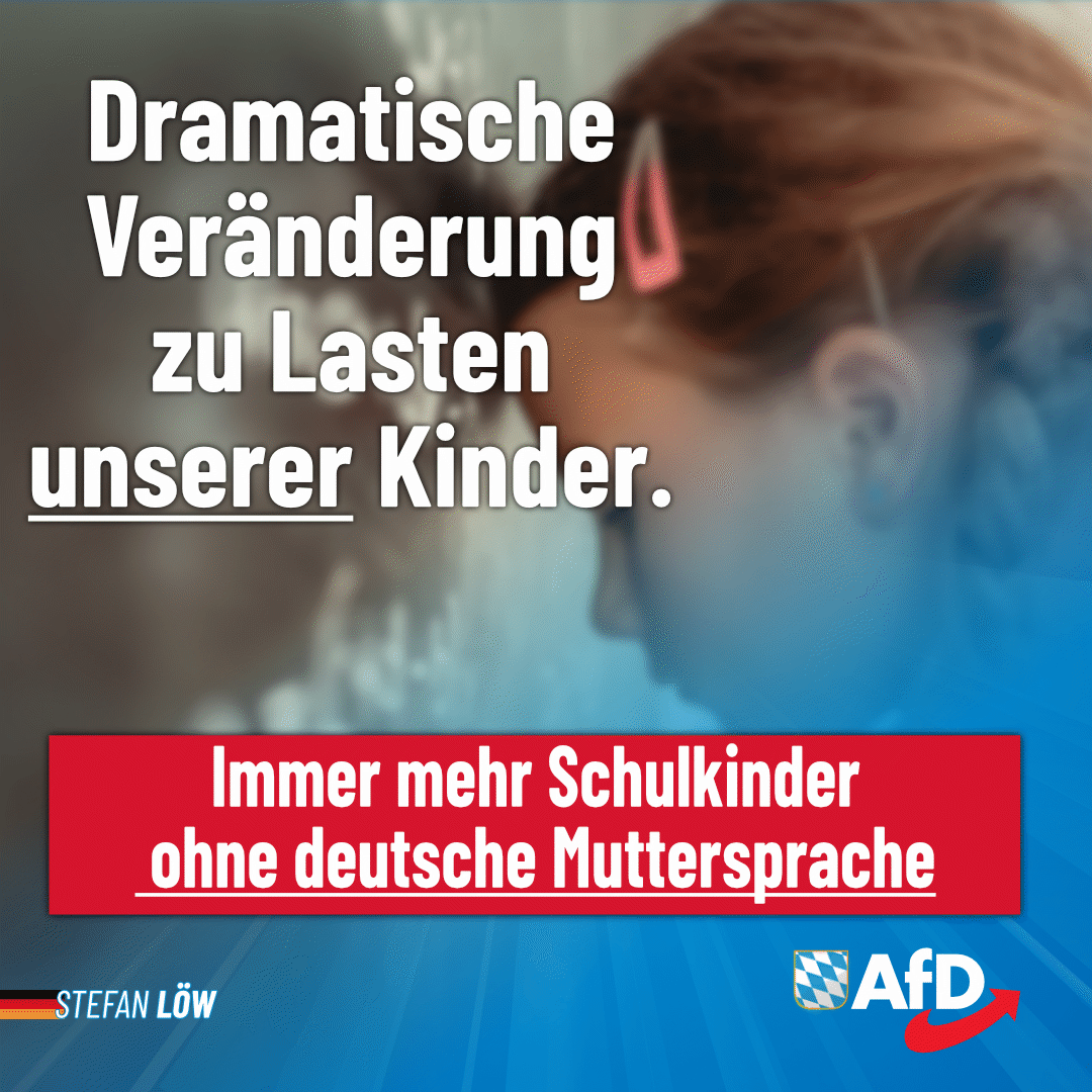 In diesem #Schuljahr haben bis zu 55,1 Prozent der der #Erstklässler in #Bayern nicht Deutsch als #Muttersprache.
Kinder mit und ohne deutsche Muttersprache sind Opfer der Migrationspolitik:
Die Bildungschancen sinken, je höher der Migrationsanteil steigt.
loewstefan.de/dramatische-ve…