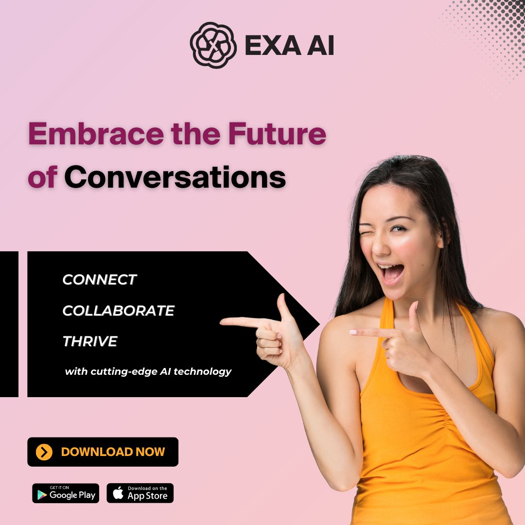 EXAAIChat's tweet photo. Elevate your conversations with EXA AI Chat! Experience seamless interactions and unlock productivity with our advanced AI technology💬

#AIAssistant #CustomerEngagement #FutureOfCommunication #aichat #TechTrends #ConversationalAI #Chatbot #SmartChat #AIChatbot #ExaAIChat https://t.co/PsfyfTGIpW