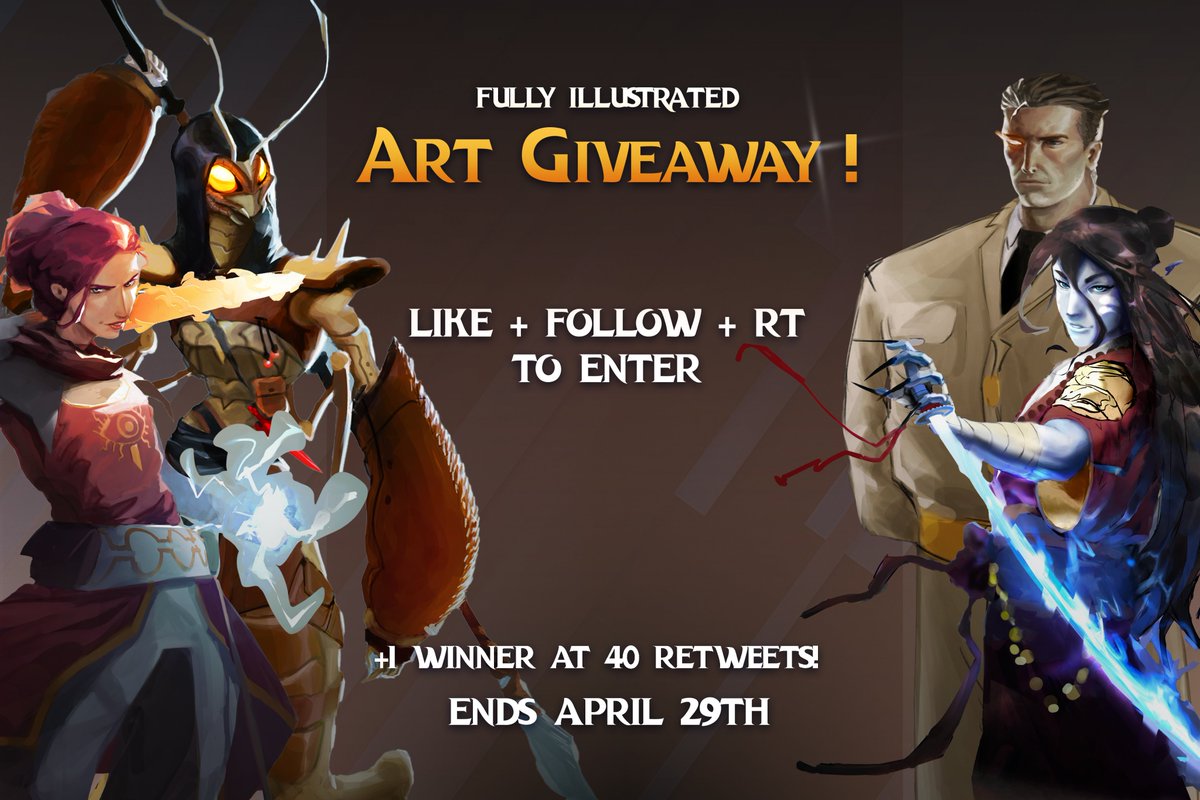 Art Raffle in progress! To enter the giveaway just follow the instructions below 🎁 🏆Prize : A full body illustration OR a redesign of your character! +1 extra winner at 40 Retweets! #artraffle