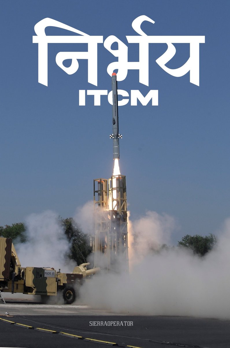 DRDO conducts a successful test of 𝗡𝗶𝗿𝗯𝗵𝗮𝘆 𝗖𝗿𝘂𝗶𝘀𝗲 𝗠𝗶𝘀𝘀𝗶𝗹𝗲 (ITCM).