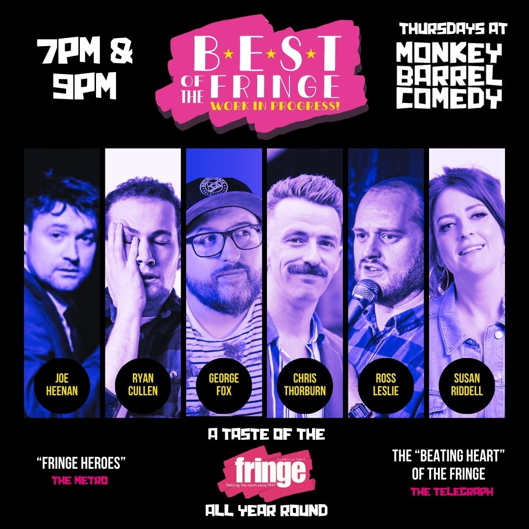 ⭐️ BEST OF THE FRINGE ⭐️ Catch some of our faves workshopping new material in the run up to the Fringe! Tonight at 7pm & 9pm 🤠 @joeheenan @RyanCullen90 @Comedyfox @CBThorburn #RossLeslie @Susan_Riddell_ 🎟️ event.liveit.io/34239/sneak-pe… . . . #comedy #edinburgh #whatsonedinburgh