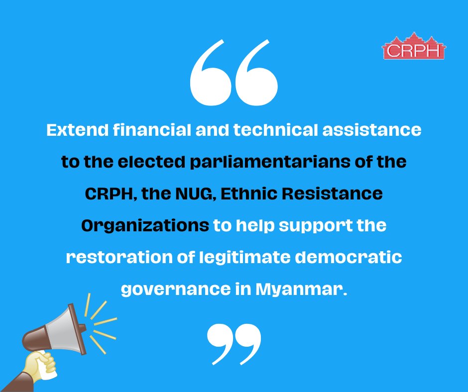 The situation in Myanmar demands the intervention of international community. 

At this critical juncture that the resistance forces have gained the significant wins, #MPs around the world have the power to help secure our efforts to build a federal democracy in #Myanmar.