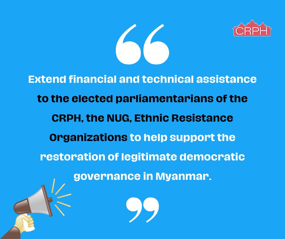 The situation in Myanmar demands the intervention of international community. At this critical juncture that the resistance forces have gained the significant wins, #MPs around the world have the power to help secure our efforts to build a federal democracy in #Myanmar.
