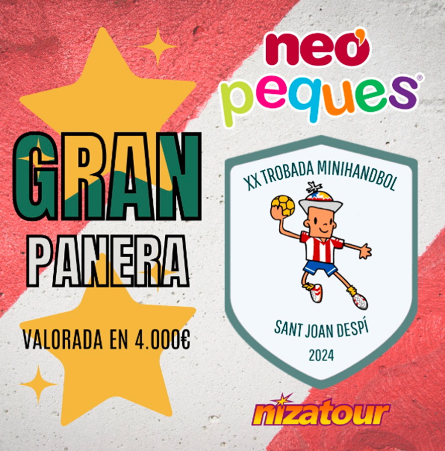 El 28 d'abril arriba la 20ª Trobada de Minihandbol - NeoPeques CUP, a St Joan Despi i el Club d'handbol @handbolsjd  ha organitzat una gran panera on el @caprabo ha aportat productes 🤩🌹🐉
@AjSJDespi #HandbolAFocLent @FedCatHandbol @vilapress @ElLlobregat @radiodespi