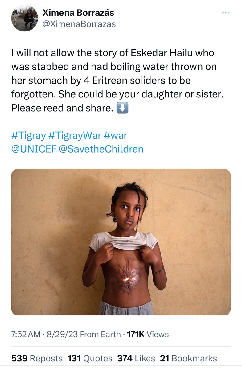 📌What is the  use of just talking not acting on those who torture people! We see #ENDF & Eritrean solders torturing raping & all kind of inhuman acts to #Tigray 
@AmbMKimani @HaroldAgyeman 
#UpholdPretoriaAgreement
#EritreaTroopsOutOfTigray
x.com/unhumanrights/ @wegahta21