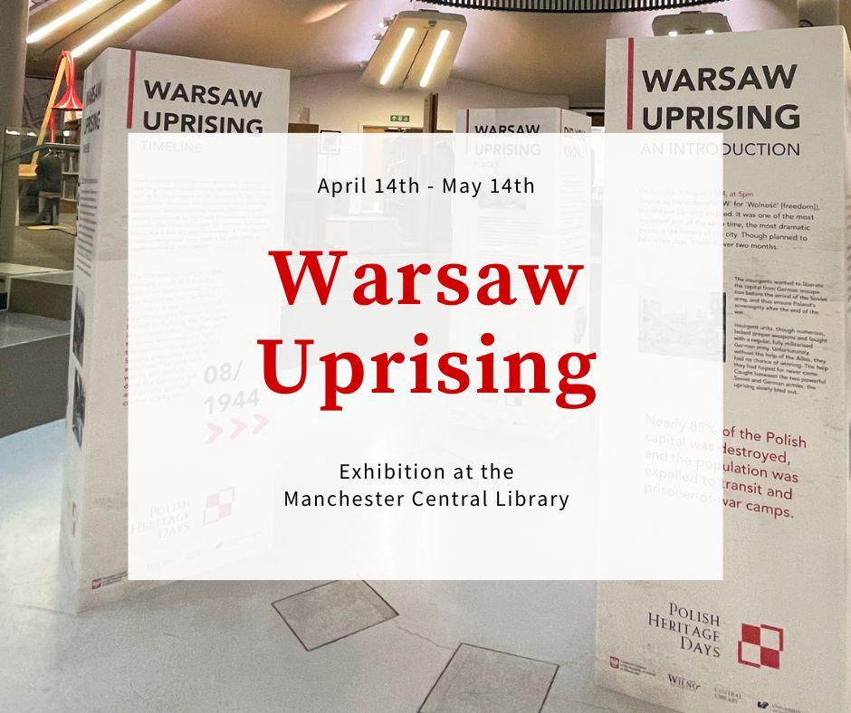 Our Polish Heritage Days 2024 exhibition invites you to connect with stories and sacrifices of those who fought during the Warsaw Uprising. 
Presented by Polish Centre Wilno and artists from Silesian University, with support of Polish Consulate in Manchester and Central Library.