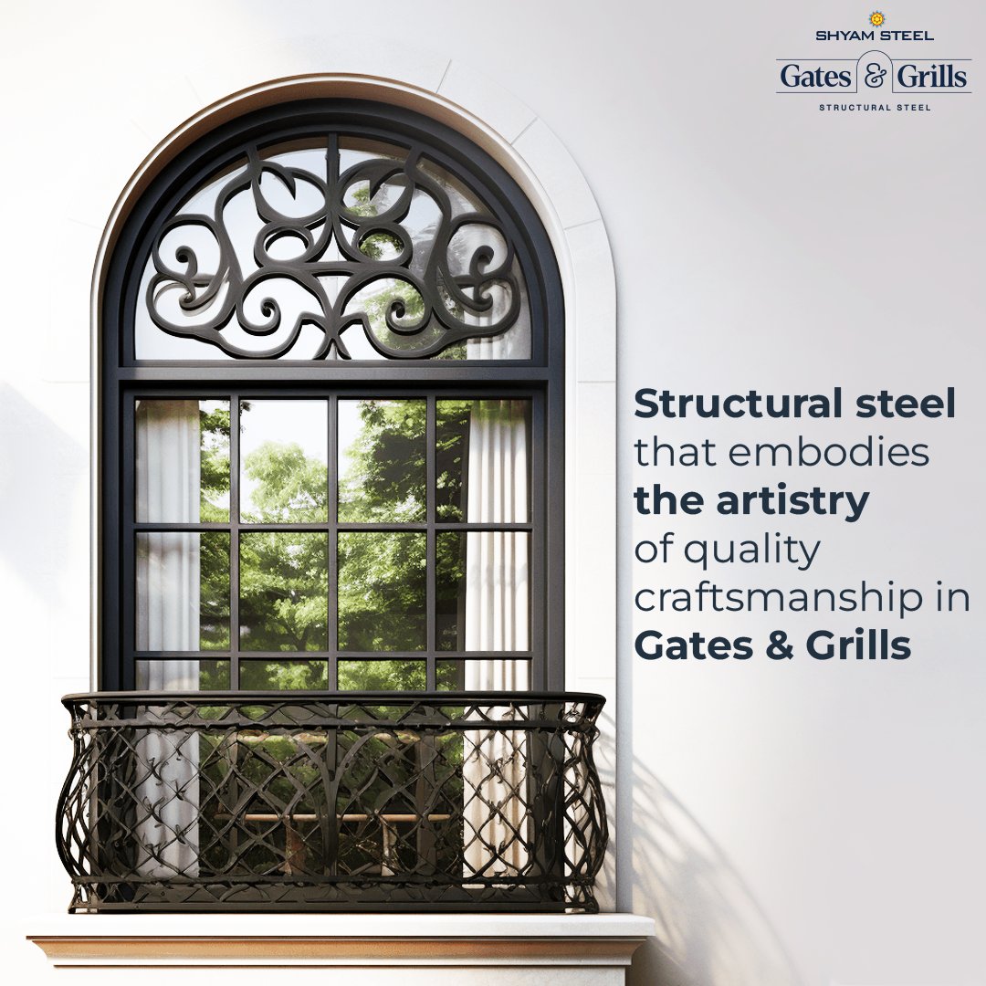 The gates & grills made with Shyam Steel Structural Steel blend style and strength and helps keep your home beautiful for generations.
Use only the Shyam Steel to make quality gates and grills.

#ShyamSteel #StructuralSteel #GatesandGrills #flexiSTRONG #Hamesha_Ke_Liye_Strong