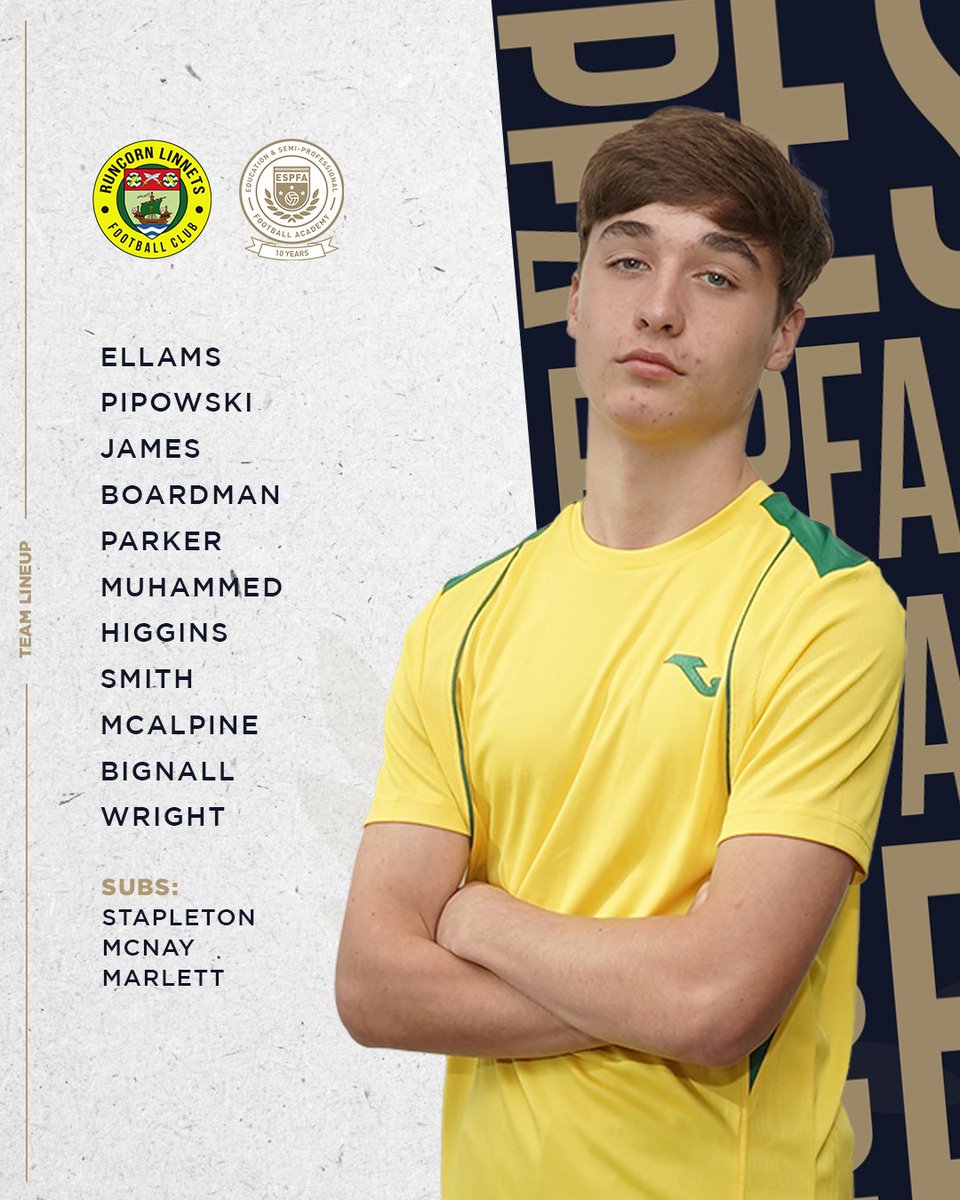 ESPFAcademy's tweet photo. #MatchweekTwentySeven TEAM LINE-UP: ESPFA Cheshire (@RuncornLinnets) https://t.co/1qBzMAYiPM