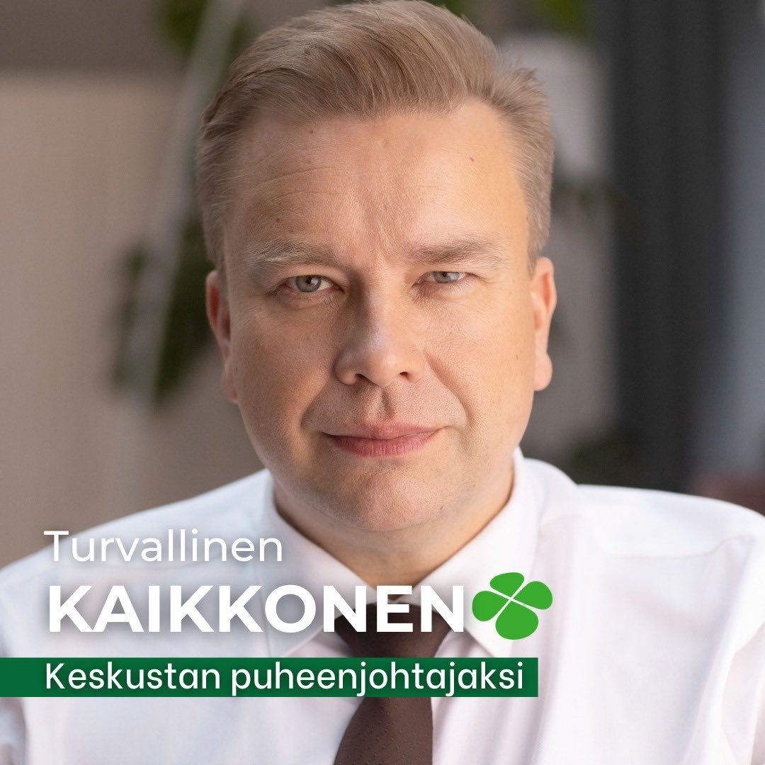 Päätös on tehty. 

Olen käytettävissä Keskustan puheenjohtajaksi. 🍀🇫🇮