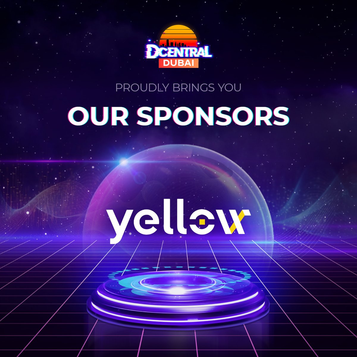 🔥We are thrilled to spotlight Yellow Capital as the sponsor of our upcoming events in Dubai! A special thanks to @yellow Yellow Capital, a leading venture capital and crypto market maker firm focused on supporting crypto projects. Join our DCENTRRAL DUBAI EVENTS: