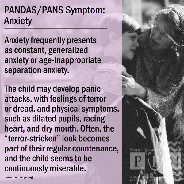 Sadly these symptoms are all too common with #Pans #Pandas The child's world becomes so small as does that of the parent/s & can have far reaching consequences for any siblings and extended family. Not rare! Please RP💚#PansPandasHour