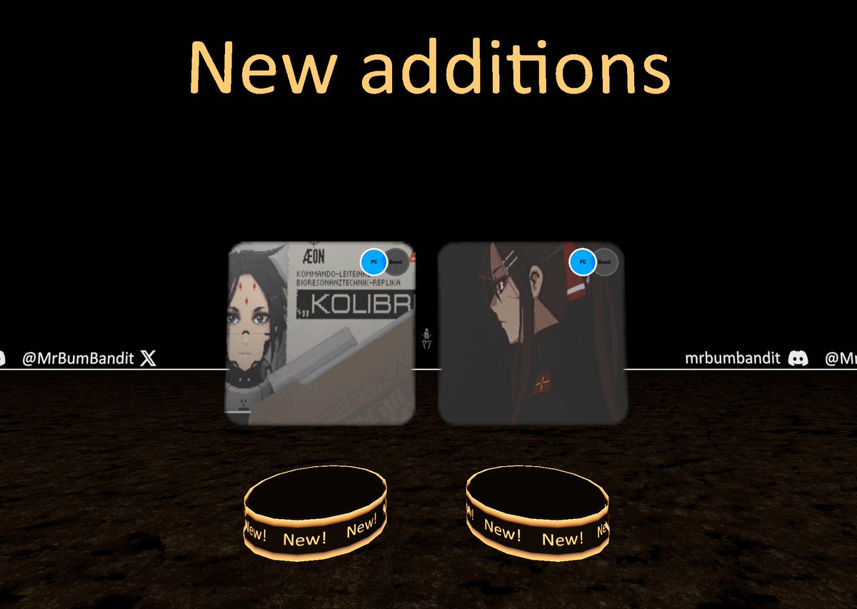 Updated "MrBumBandit's Avatar World'
Added the Kolibri and Alina Seo avatars
#SIGNALS #signalisfanart #VRChat #vrchatworld