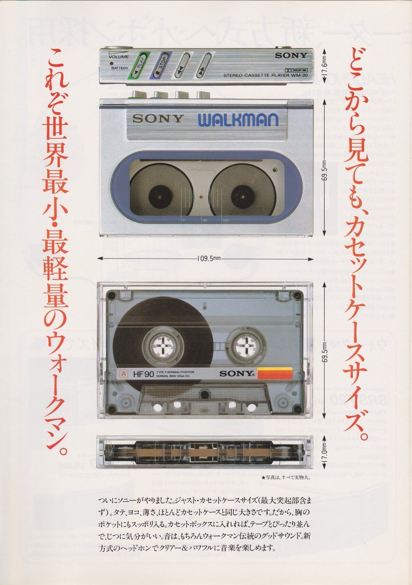 Sony Walkman WM-20 [1983]