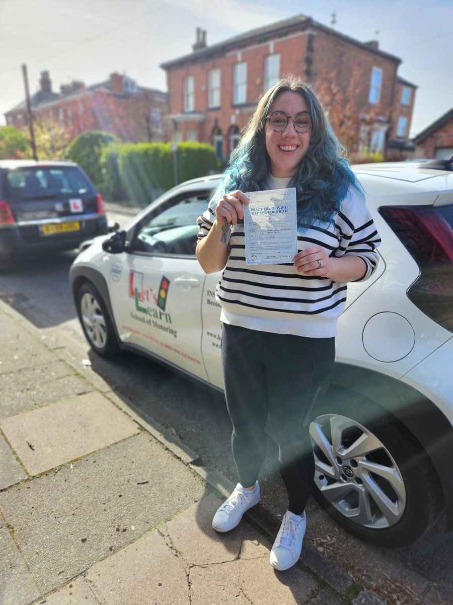 Congratulations to Sheila Maher on passing her #drivingtest from Joanne Sharples and all at Let’s Learn School of Motoring #sale #manchester