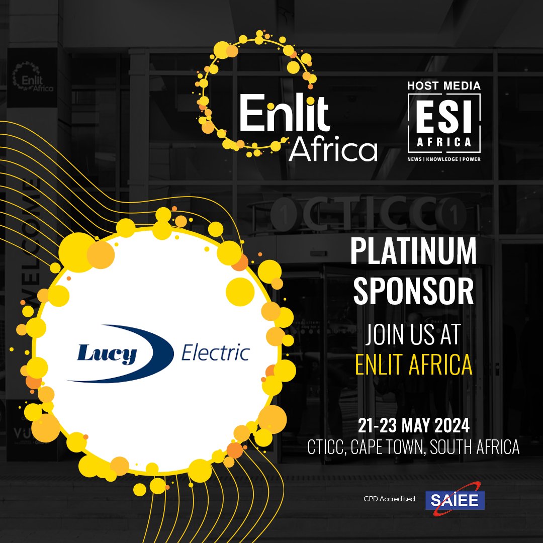 Enlit Africa is proud to present Lucy Electric as a Sponsor at Enlit Africa 2024! ⚡Join us at Enlit Africa, get your 𝙁𝙍𝙀𝙀 visitor pass: eu1.hubs.ly/H08z98n0 ⚡Download the Programme here: eu1.hubs.ly/H08z97r0 #EnlitAfrica2024 #Exhibitor #power #energy #water