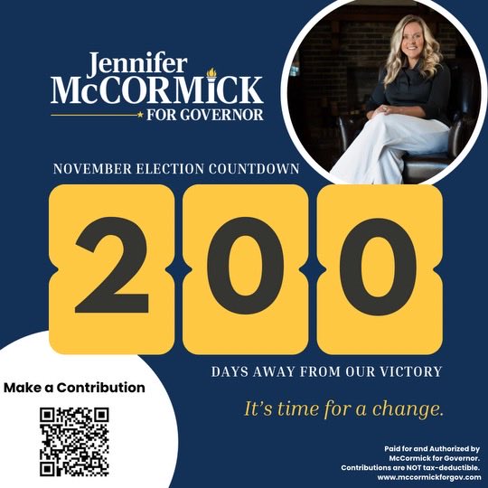 It’s time for change. To protect our rights and freedoms, champion public education and fight for good paying jobs, volunteer or chip-in at: Mccormickforgov.com.