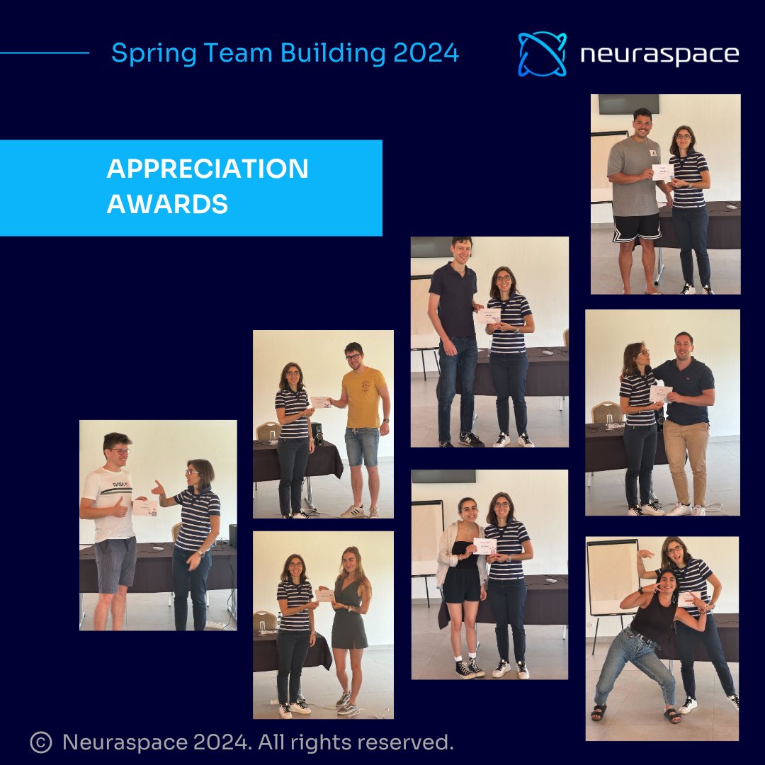 🤝What a fantastic Neuraspace Spring Team Building retreat in the picturesque setting of Alqueva, Portugal. Our team enjoyed the fun games and engaging activities. We took a moment to celebrate our achievements with employee appreciation awards! 🏆 #Neuraspace #TeamBuilding