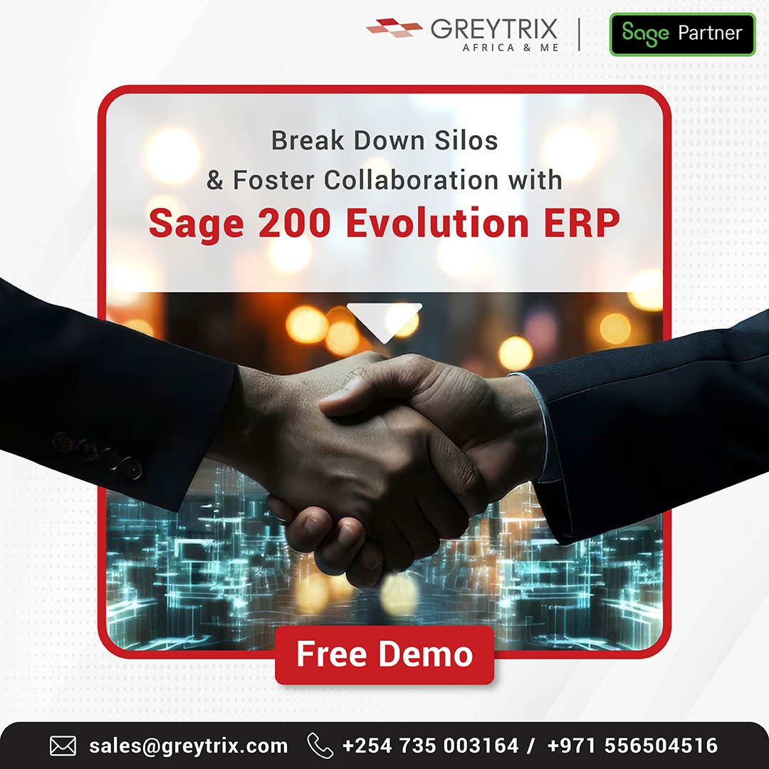 GreytrixAfrica's tweet photo. Connect your teams and boost productivity. Experience seamless collaboration with #Sage200Evolution #ERP.
Know More- https://t.co/xVM9DOGIu2
#BusinessManagement #SagePartners #GreytrixAME #B2B #SMB #SME #Software #BusinessSolutions #BusinessSoftware #ERP https://t.co/ba799t1mE0