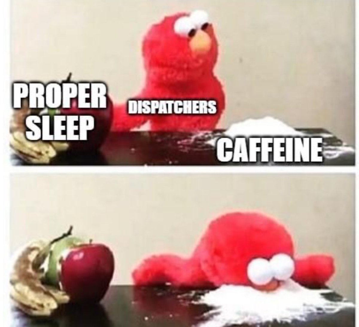 Happy Thursday & a continued Happy National Public Safety Telecommunicators Week!

This one seems fitting after only 3 hours of sleep. 

#NPSTW2024 #911 #dispatcher