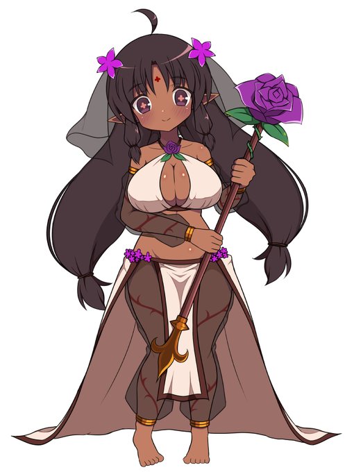 褐色の花魔法使い 