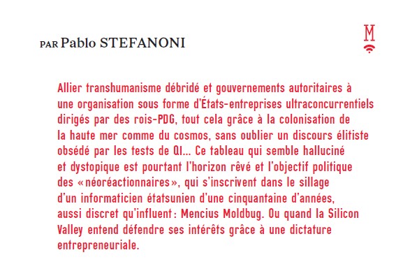 📣 AU COEUR DU DOSSIER : Mencius Moldbug, le gourou par @PabloAStefanoni On continue le dossier sur les droites radicales avec Mencius Moldbug, un informaticien étatsunien aussi discret qu'influent, chef de file des 'néoréactionnaires' ➡editionsladecouverte.fr/revue_du_crieu…