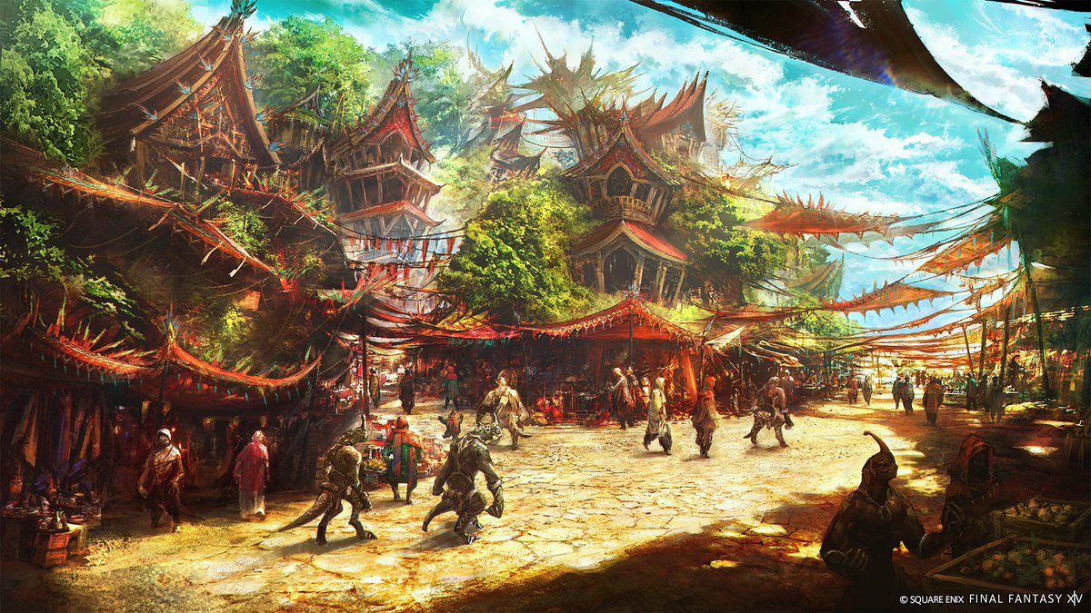 FF_XIV_EN's tweet photo. A new player hub, the town of Tuliyollal, awaits us in #Dawntrail! https://t.co/OYlor17pGT
