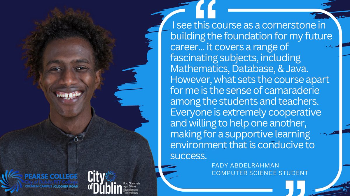 #SpotlightOn: Teaching everything from Python & Java to Boolean Algebra #PearseCollege's #ComputerScience is an ideal course for anyone interested in pursuing further study in field. Learn more at pearsecollege.ie #CreateYourFuture #ThisIsFET #CityOfDublinETB #ApplyNow