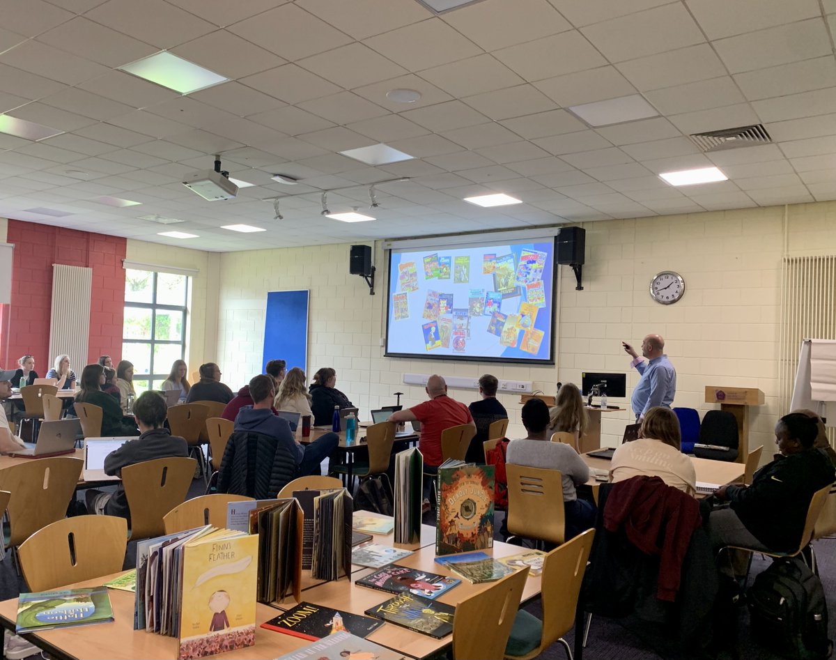 PGCE Primary trainees took part in a session with Karl Duke, a Lincolnshire Headteacher who discussed how picture books can be used to promote effective teaching. Karl started his teaching journey at BGU and gained a Primary PGCE with QTS qualification! bgu.ac.uk/routes-into-te…