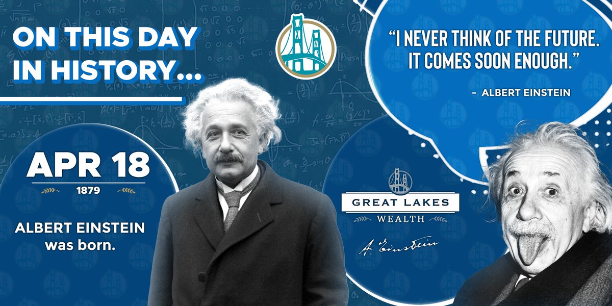 ✨ On April 18th, 1879, Albert Einstein was born. 🧠

🗣️ 'I never think of the future. It comes soon enough.' ~ Albert Einstein

#April18 #OnThisDay #ThisDayInHistory #AlbertEinstein #Math #GreatLakesWealth #Science #Oppenheimer