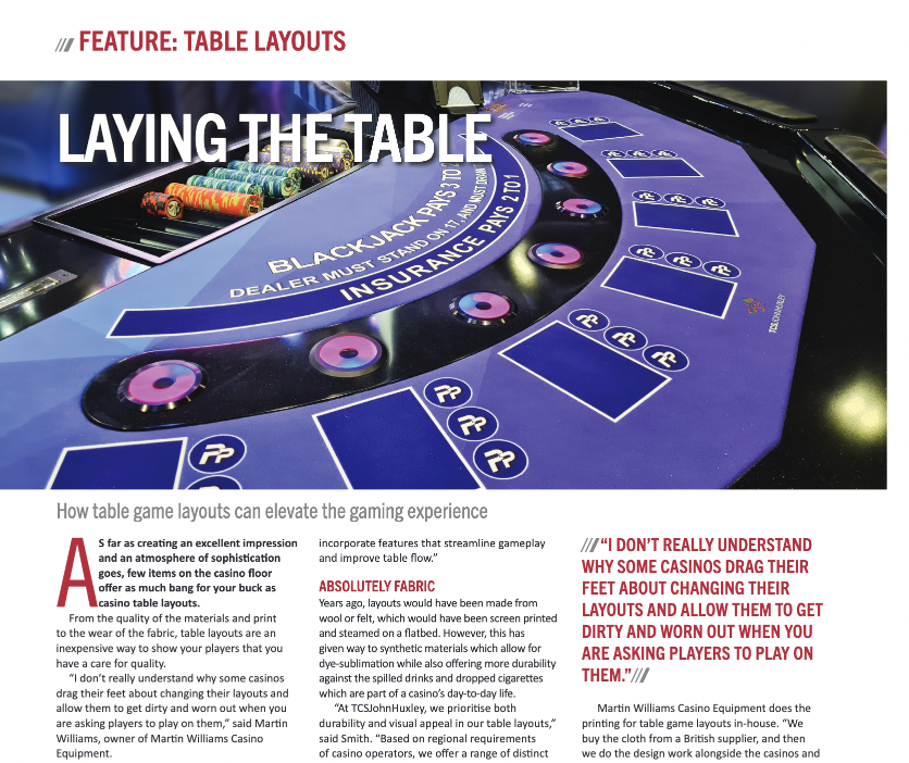 For top tables, don't overlook your table tops. Why table game layouts can really boost the casino gaming experience: ow.ly/vnIe50R1hk3 #casino #gaming #landbased #layouts #tables #cloths